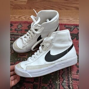 Nike White and Black High-Tops. Size 4.5